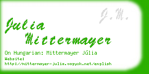 julia mittermayer business card